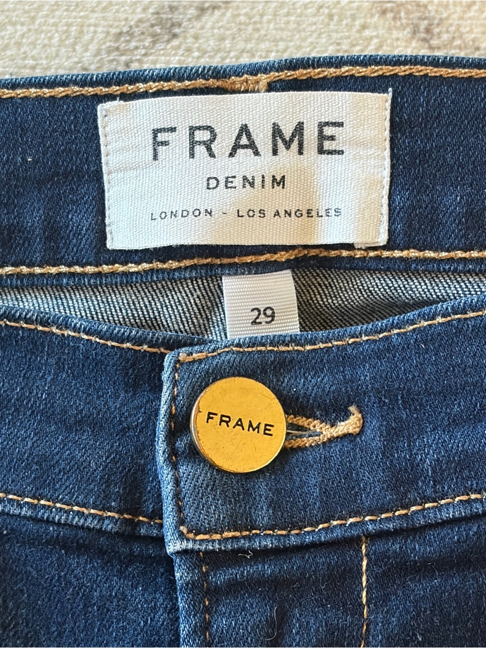 FRAME Le High Straight Cabana Raw Staggered Hem Jeans 29 - Picture 2 of 12